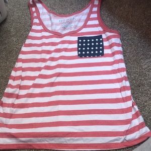 American flag themed tank top